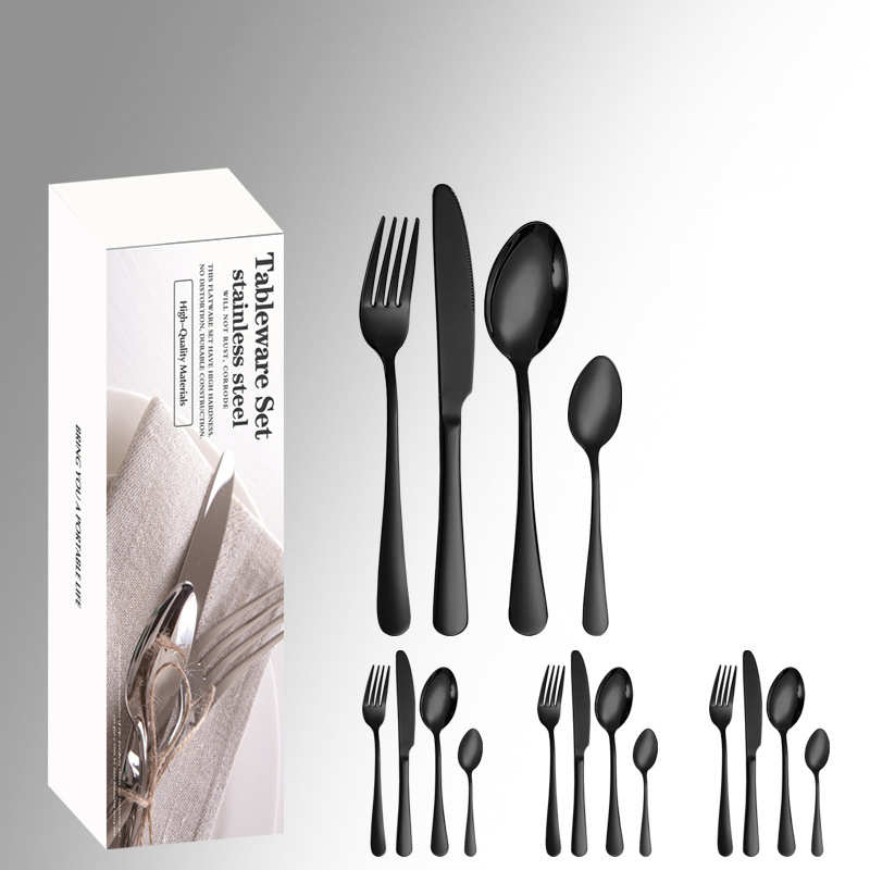 Cross-Border Hot-Selling Stainless Steel Cutlery Set Four-Piece Set