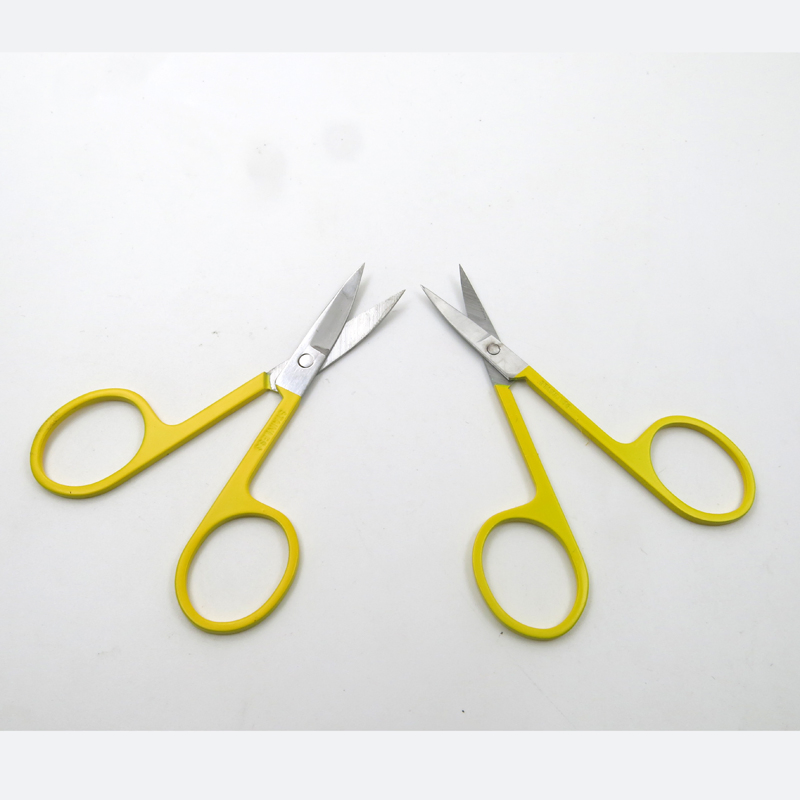 Colorful Handles Stainless Steel Beauty Eyebrow Hair Trimming Scissors Tools