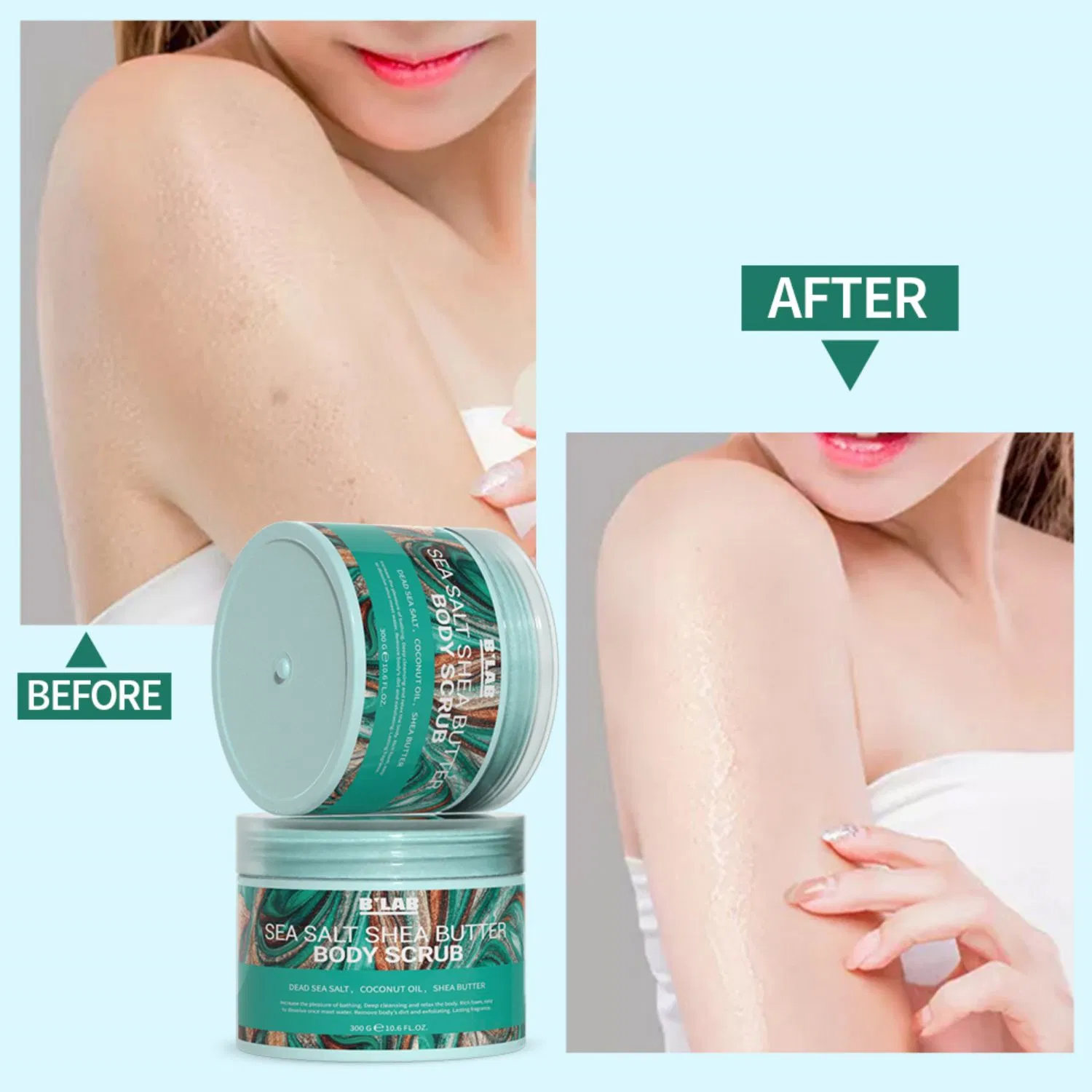 Wholesale Private Label High Quality Exfoliating Body Scrub Organic Sea Salt Scrub