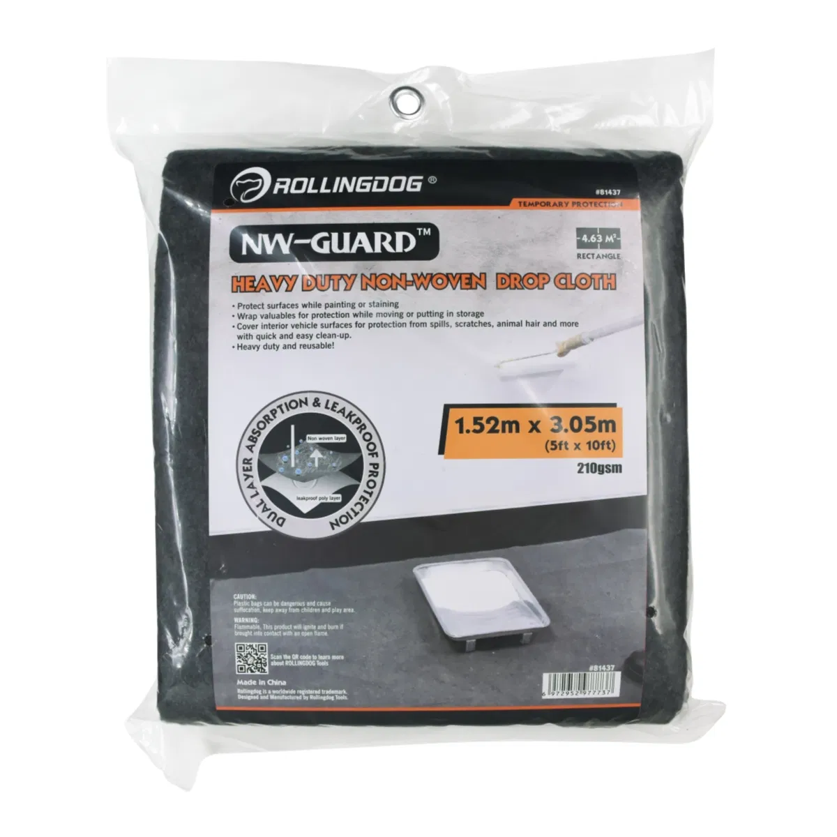 Rollingdog-PRO 81437 Heavy Duty Non-Woven Drop Cloth