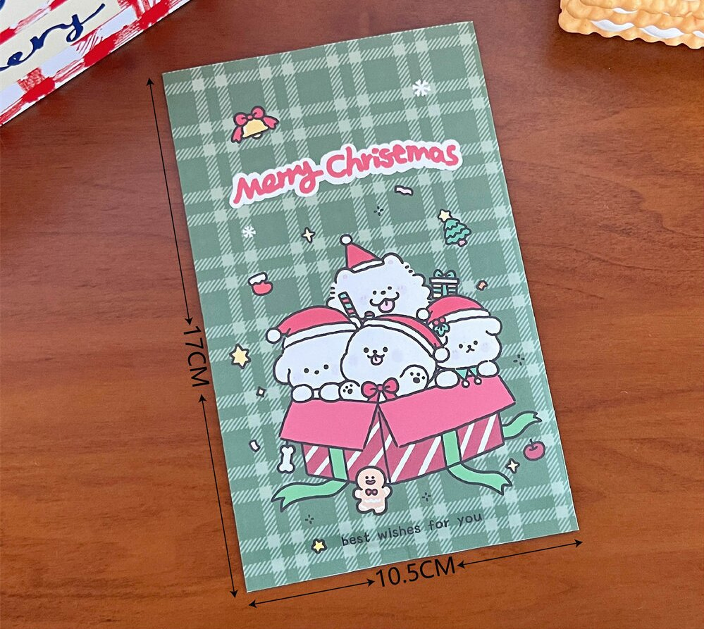Christmas Stock Greaseproof Food Wrapping Paper Bag for Snack