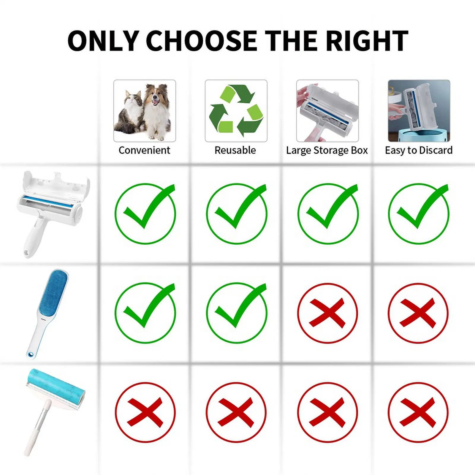 Custom Self Cleaning Grooming Reusable Use on Sofa Cloth Dog Cat Pet Hair Remover Reusable Lint Roller Brush