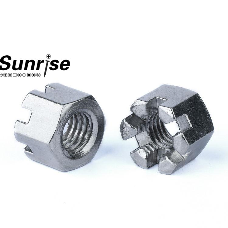 Гайка шестигранная прорезная DIN 935