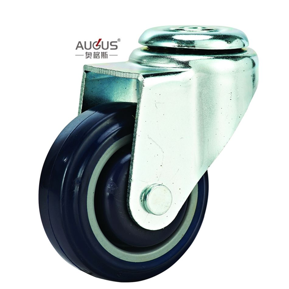 Augus Hot Sales Swivel PU TPR Castor Cart Wheels Stroller Casters Shopping Trolley Wheel