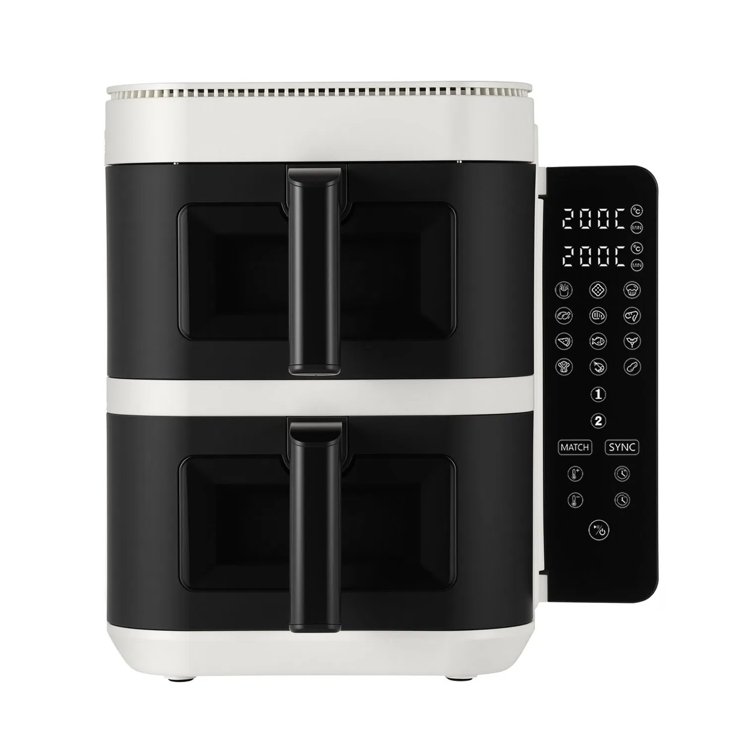 Air Fryer Digital Control Air Fryer Stainless Steel Panel 11L Dual Stack Air Fryer