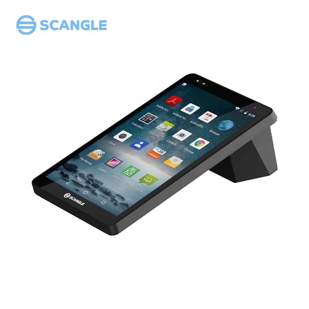 Scangle V8 Handheld Android POS Systems for Retail Shop with 58mm Printer