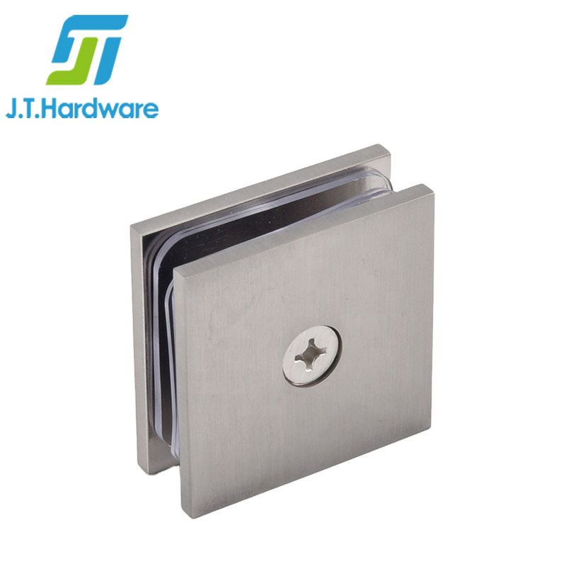 Bathroom Accessories Brass, SS304, SS316 Heavy Duty Wall Mount Glass Shower Screen Crl Hardware Square Corner Clip Glass Clamp