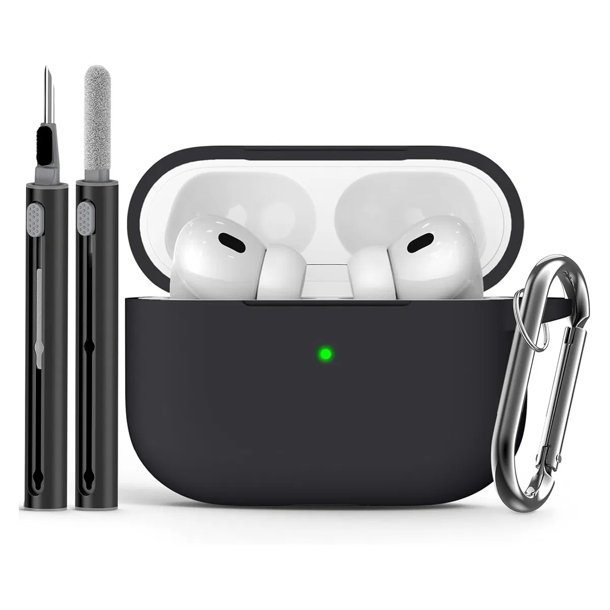 Чехол силиконовый с ручкой-чистилкой для AirPods PRO 2