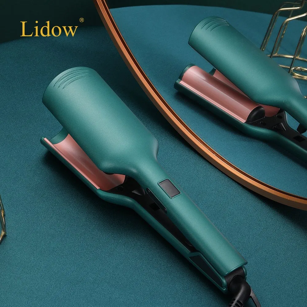 Lidow Private Label Professional Hair Straightener Hair Waver Mermaid Hair Curler Ceramic Wave Curling Iron Rolls Crimper