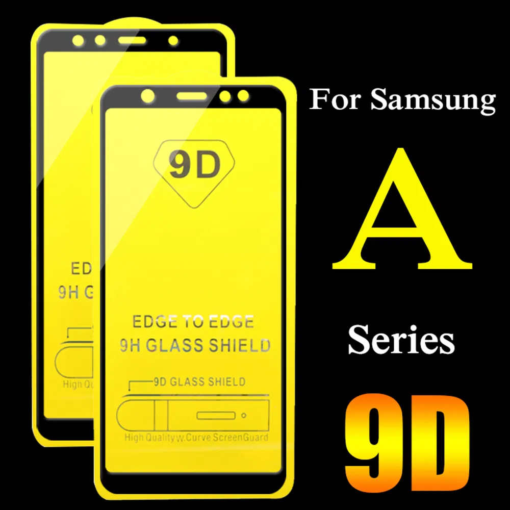 Защитное стекло 9D Full Cover для Samsung A70, A50, A30 и других
