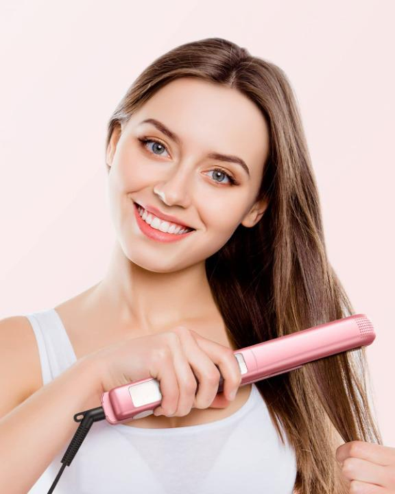 Spot Supply Salon Barber Dual Voltage Flat Iron Electric Hair Straightener
