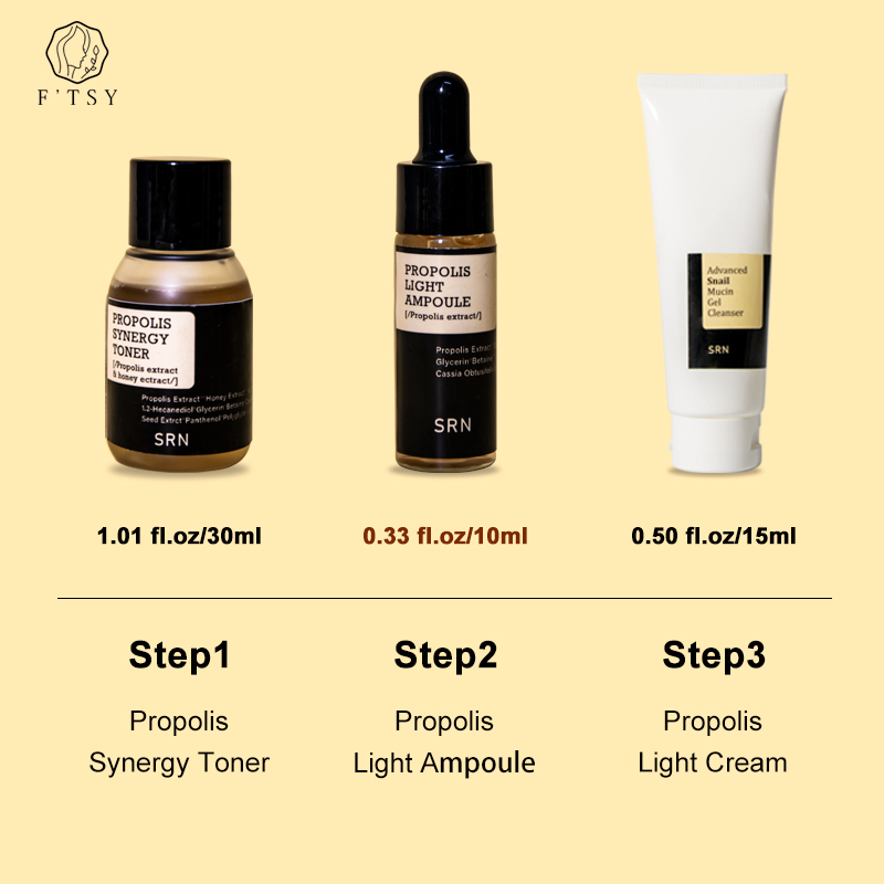 OEM Propolis Ampoule Serum Vitamin C Hyaluronic Acid Whitening Vegan Niacinamide Serum