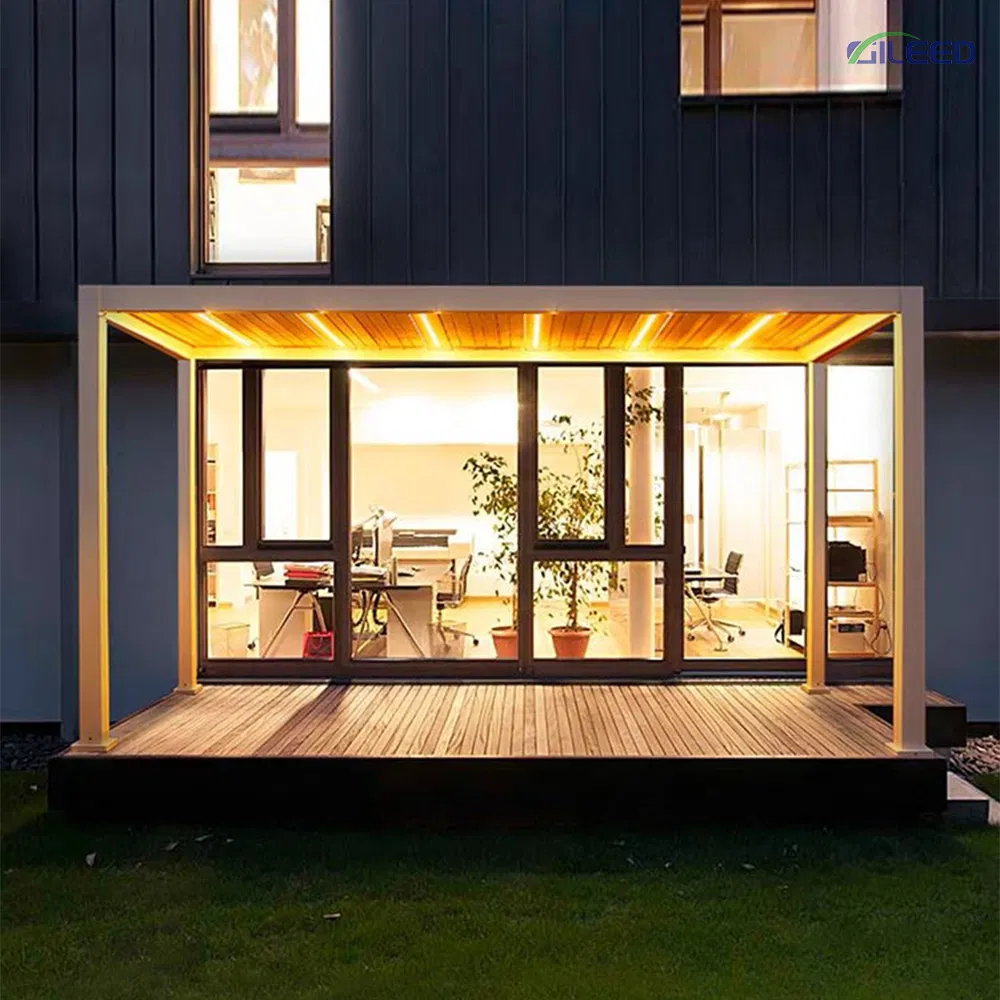 Factory Sale Customize Electric Automatic Aluminum Durable Strong Louver Pergola