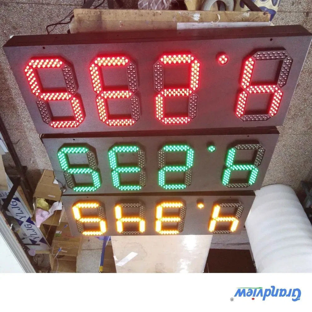 Fuel Station Pylon Sign Gas Station Signs LED 7 Segment LED Board Gas Price Light Display