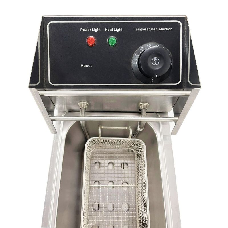 Commercial Stainless Steel 1-Tank 1-Basket Electric Deep Fryer