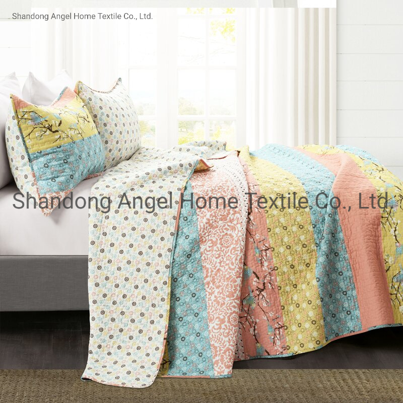 Hot Sale Reversible Colored Quilt Set