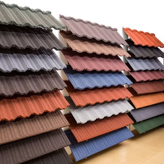 Durable Lightweight Roofing Materials Stone Coated Metal Roofing Tile