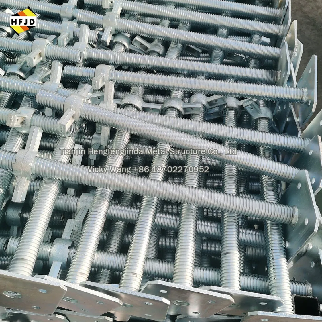 Adjustable Base Jack with Galvanized Scaffolding Parts for Wholesale