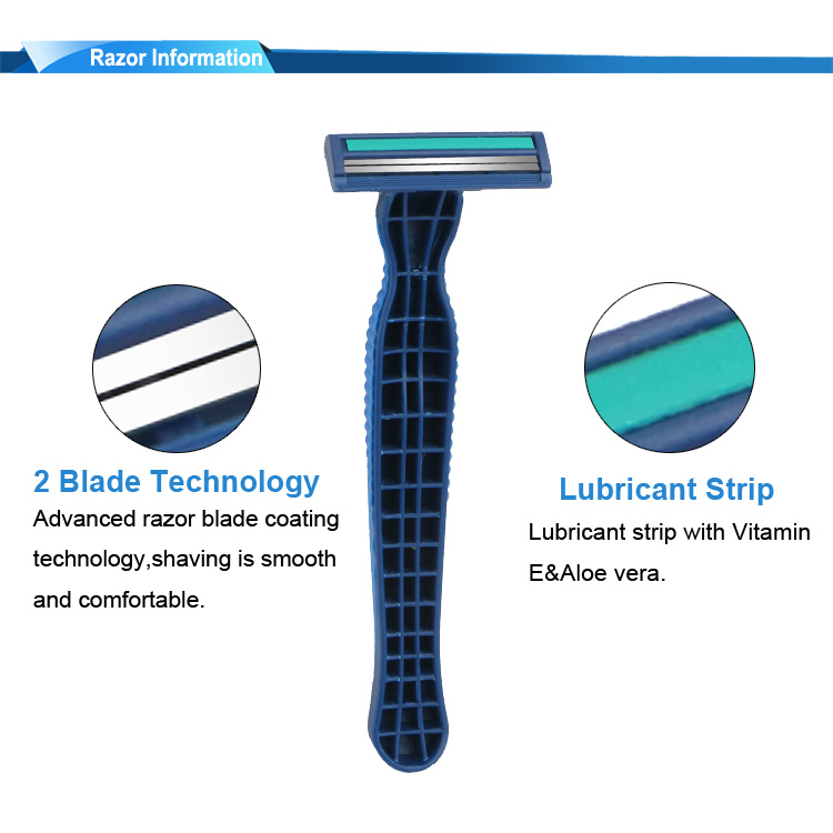 (OEM) Hanging Card Men's Shaver for Face Legs and Underarm Twin Blade Razor