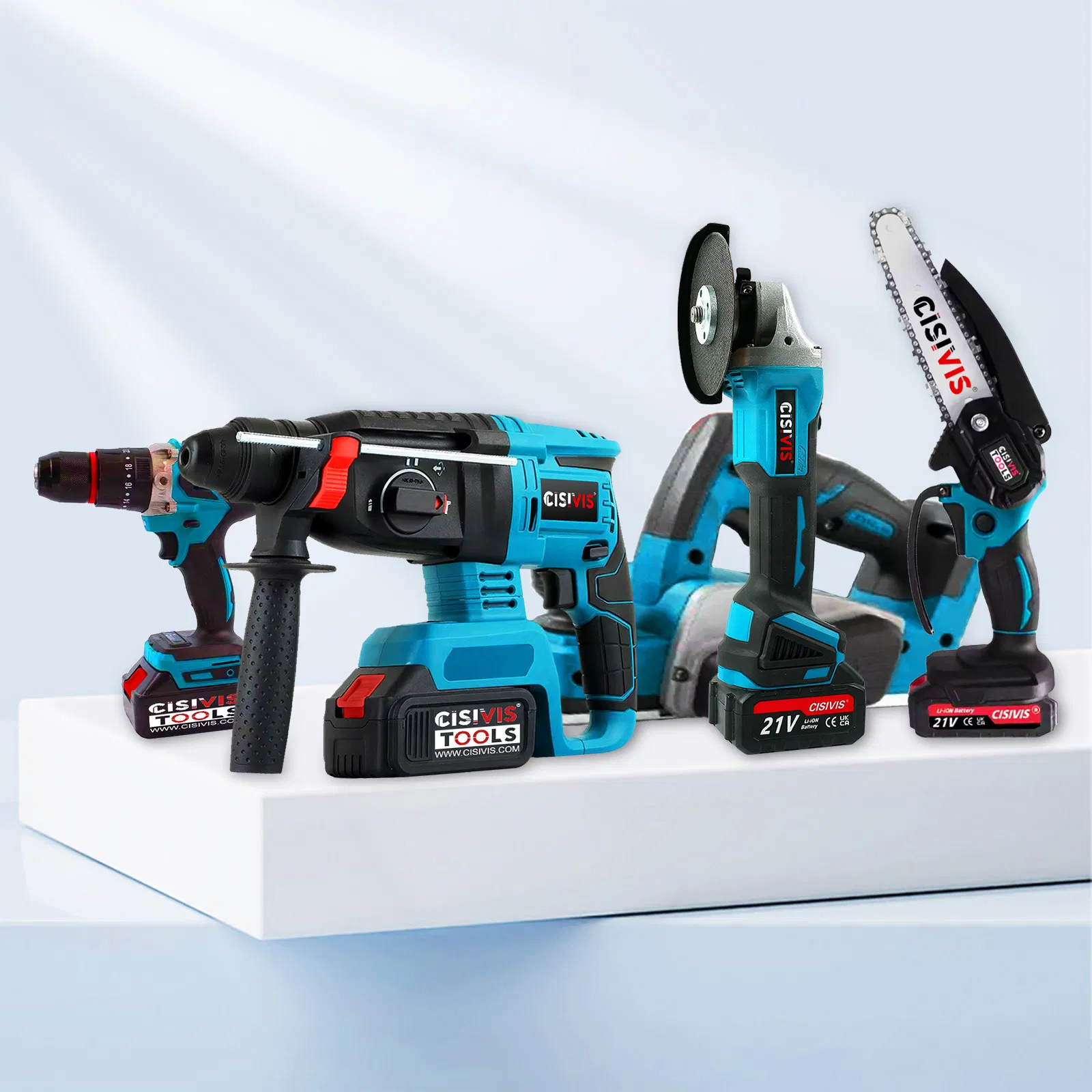 5-Piece Cordless Tool Set with 2 Batteries and Charger Complete Set for DIY Home Projects and Professional Use