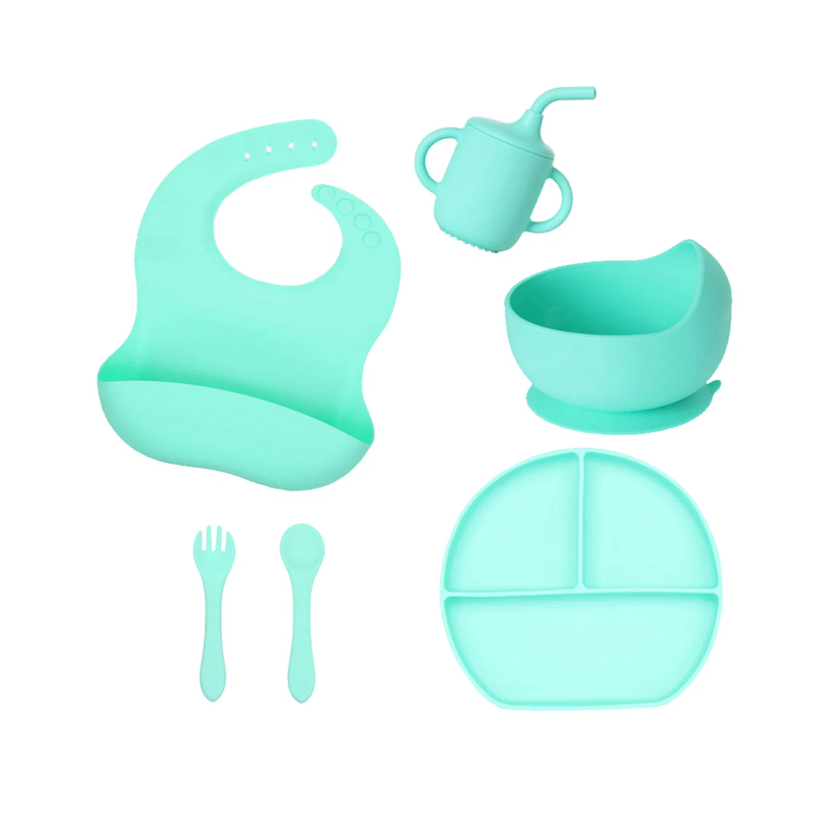 Unbreakable Customized Packing BPA Free Suction Bowl Plate Food Grade Baby Silicone Tableware