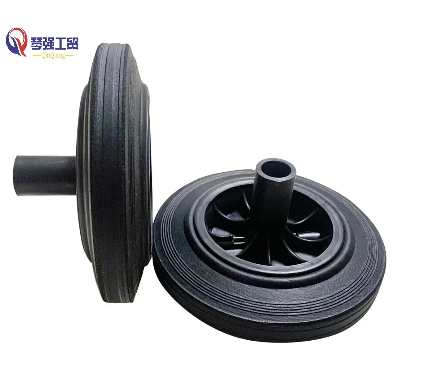 Durable 8-Inch Rubber Wheels for 240-Liter Garbage Bins