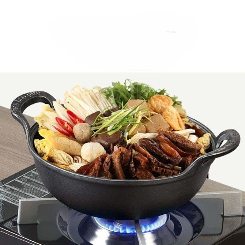 Чугунный казан с крышкой, 34-37 см