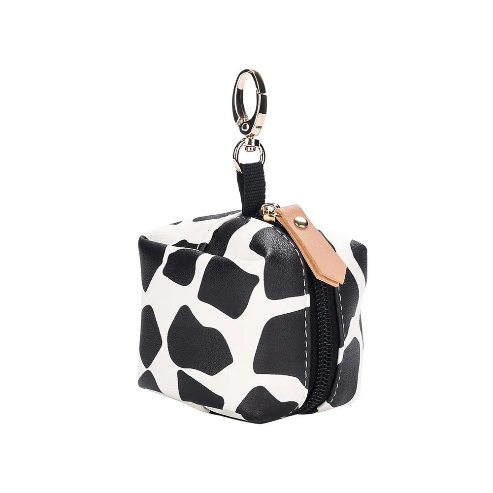 Fashion Waterproof PU Leather Pacifier Bag for Nipple Teat Infant Soother Storage Holder Baby Accessories Stroller Hanging