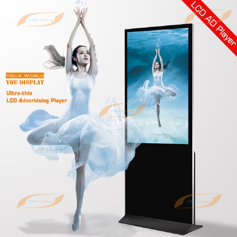 1080P Ultra-Thin HD LCD Floor Standing Digital Signage Kiosk