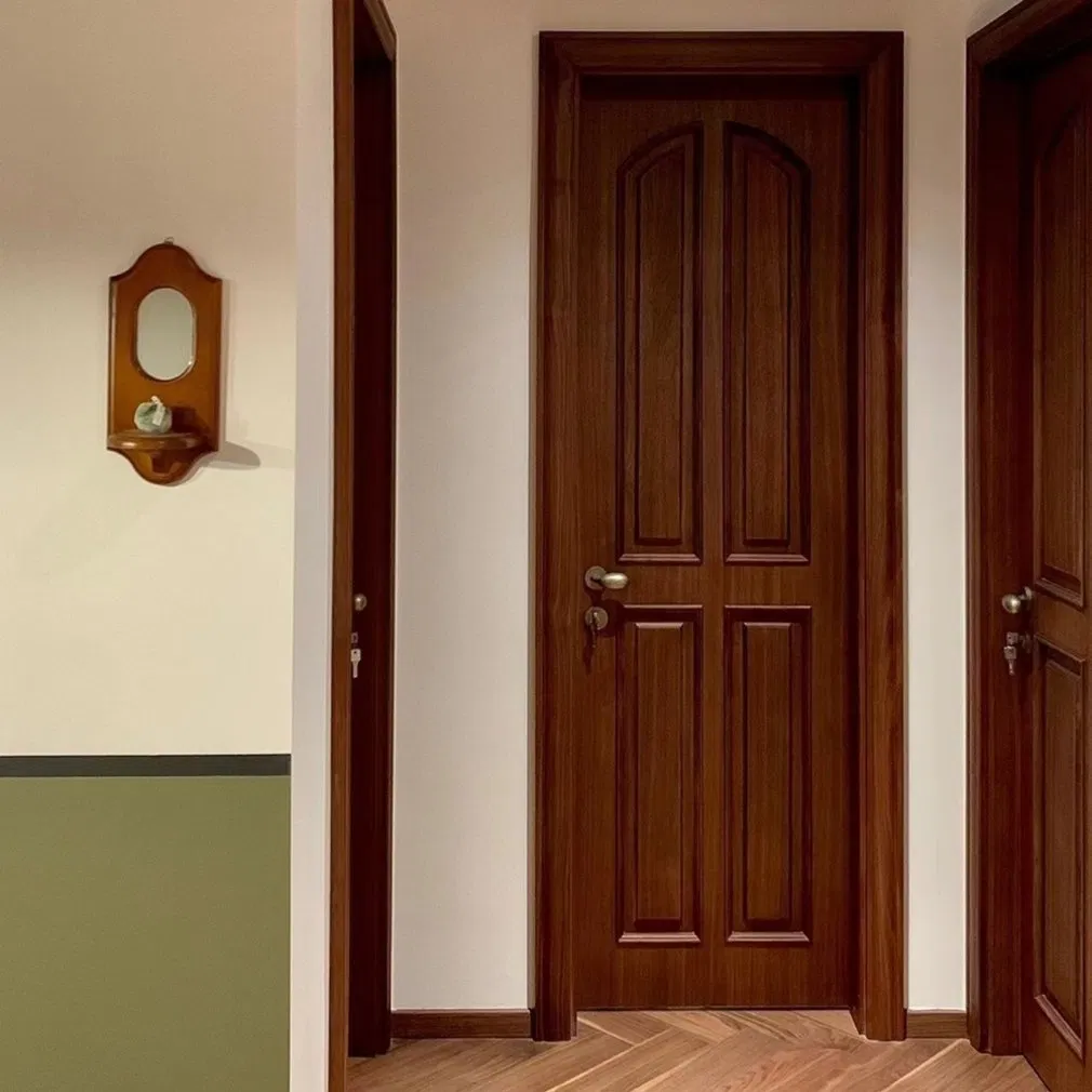 Durable Pine Wood Custom Interior Home Apartment Door