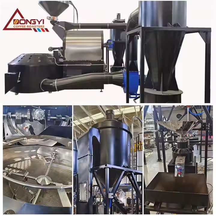 Dongyi 300kg 200kg 120kg Per Batch Industril Coffee Roasted Production Line 6-7t/Day