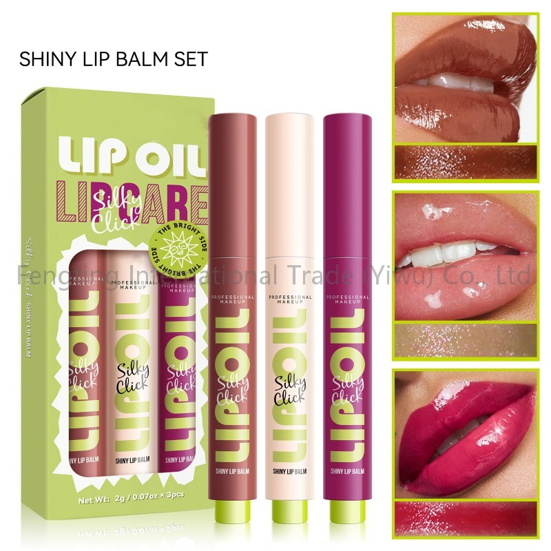 9 Color Waterproof Lasting Lipstick Solid Hydrating Lip Gloss Mineral Ingredients Moisturizing Lip Oil Pressed Lip Mirror J1