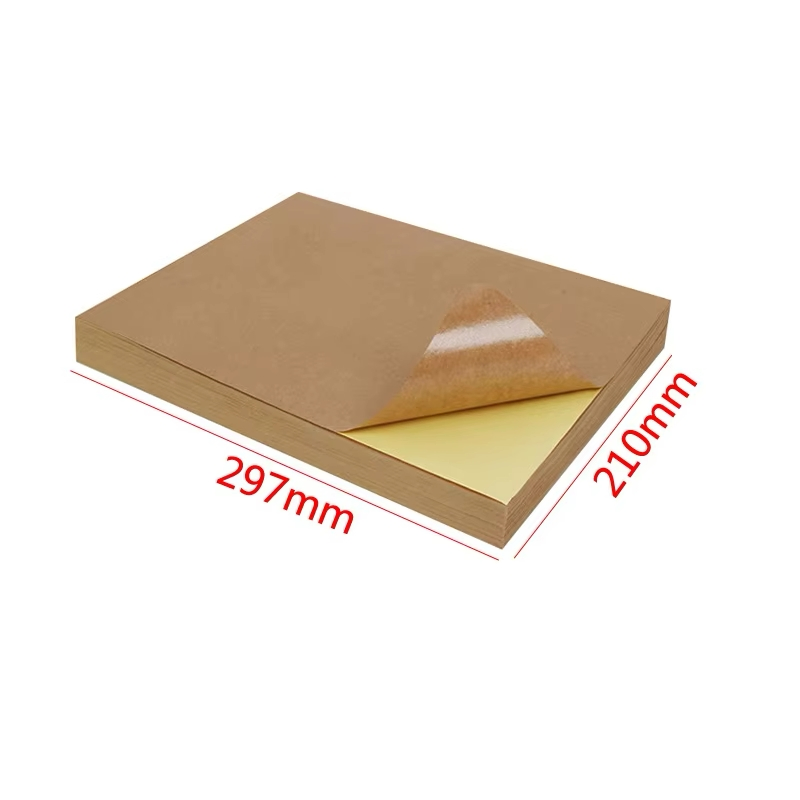 A4 Paper Roll Self-Adhesive Kraft Paper Back Printing for Carton Label