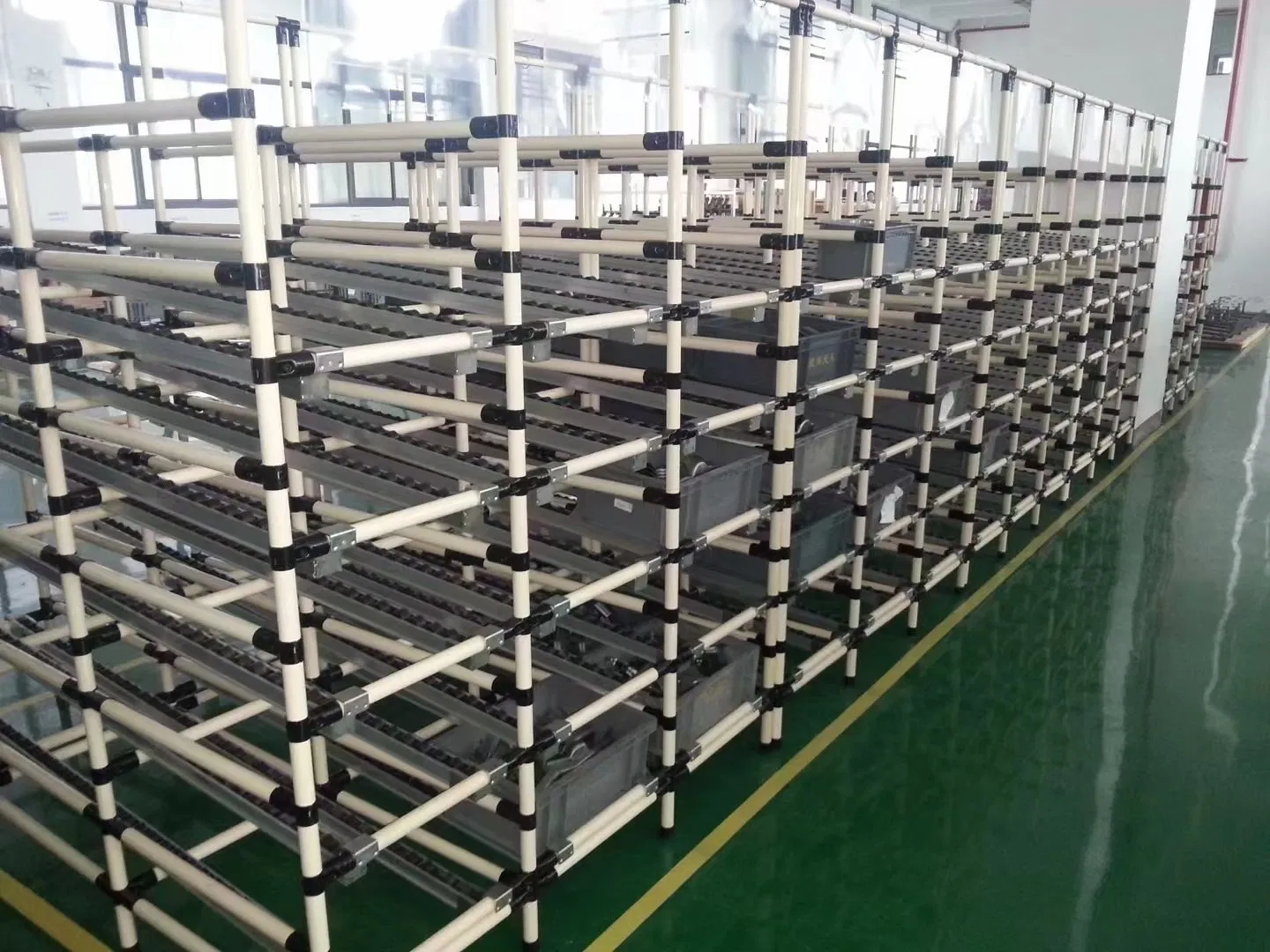 Lean Pipe Joint Set Hardware Connector for 28mm ABS Coated Steel Pipe