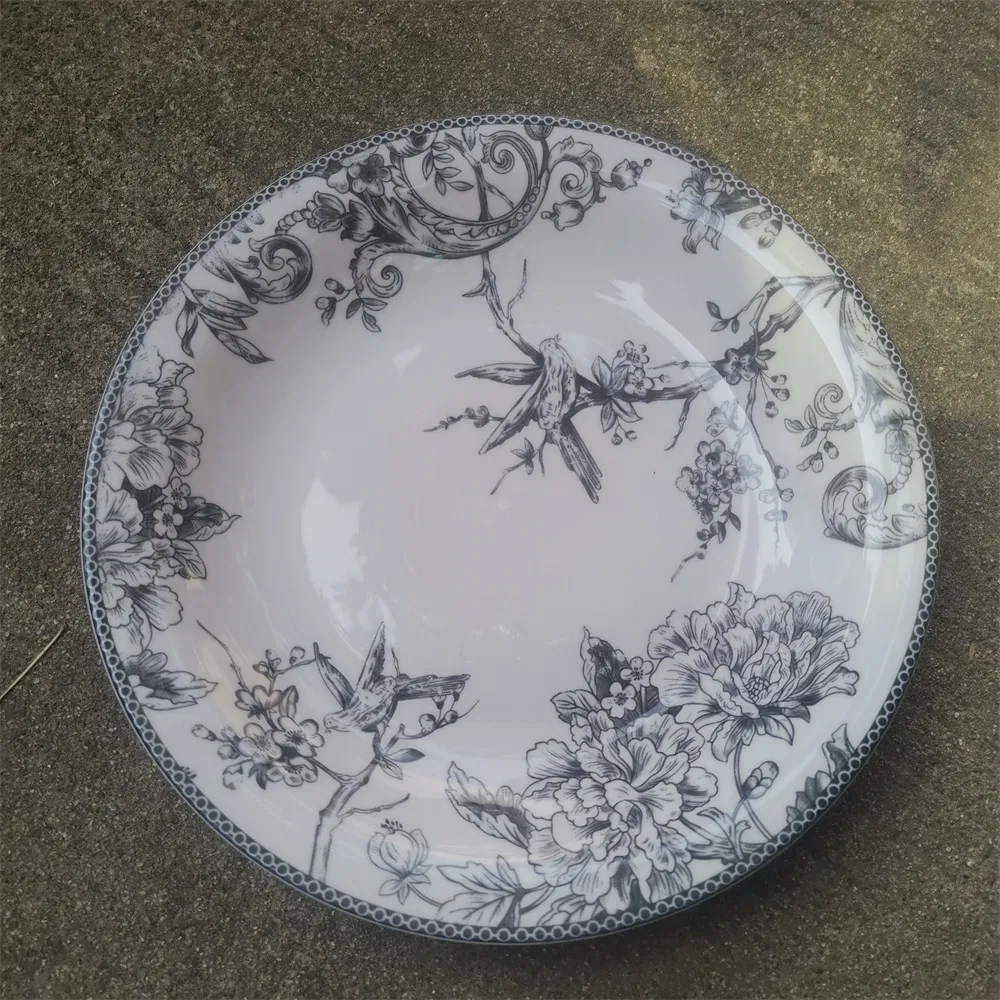 9.2"Soup Plate Full Decal Under Glaze Porcelainware Ceramics Tableware