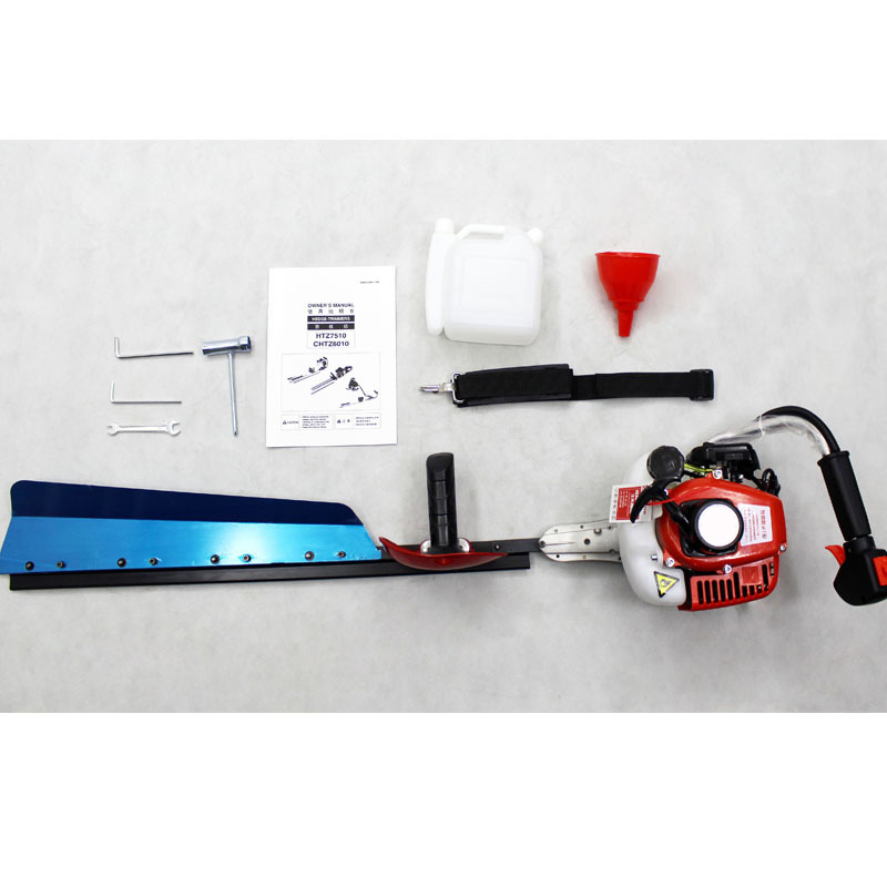 Professional 23cc Gasoline Petrol 2 Stroke Handheld Single Edge Blade Cordless Hedge Trimmer Hedge Cutter with CE GS