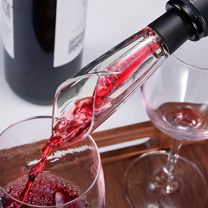 Manufacturer Premium 2 in 1 Red Acrylic Wine Aerator Pourer Decanter Spout
