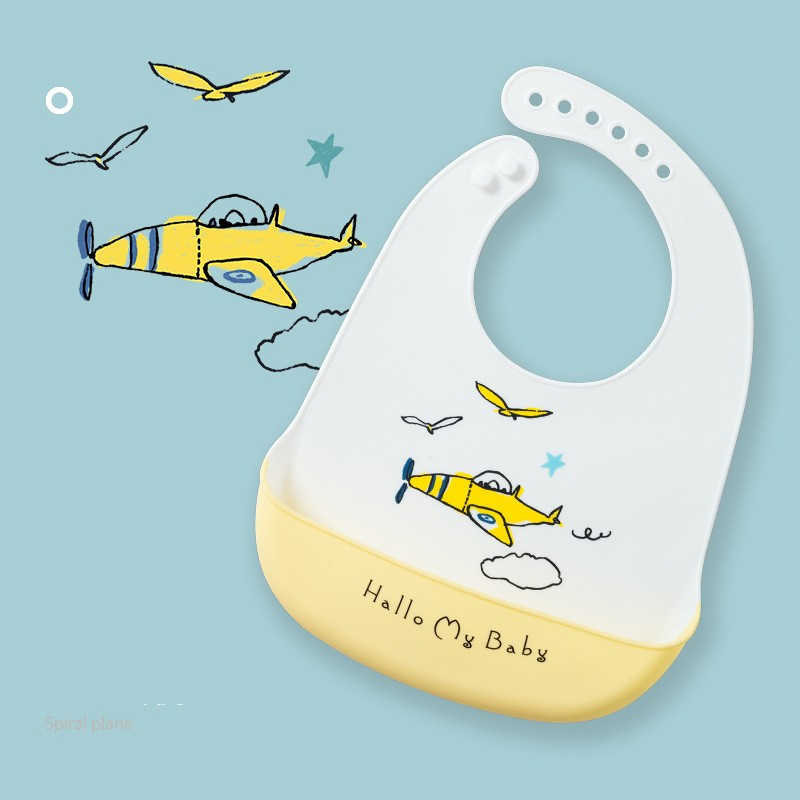 Factory Price Silica Gel Non-Slip Fit Closely Reusable Home Care Baby Bib