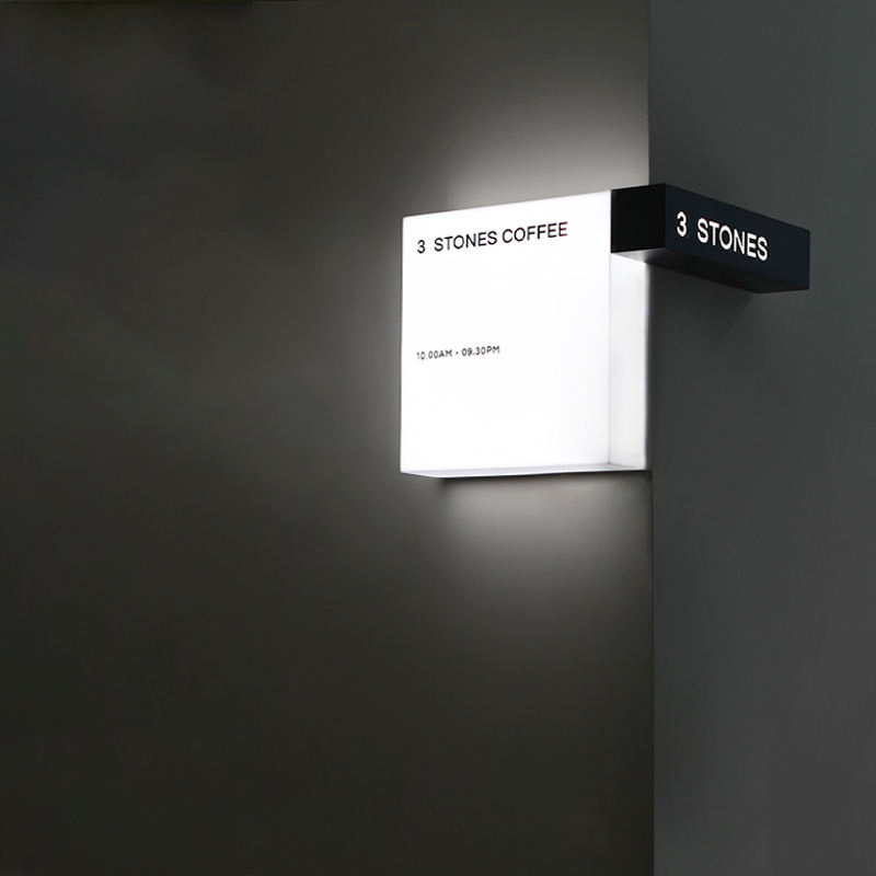 LED Custom Logo Round/Square Light Box Wall Mounted Sign Board Outdoor, LED Advertising Rotating Light Box