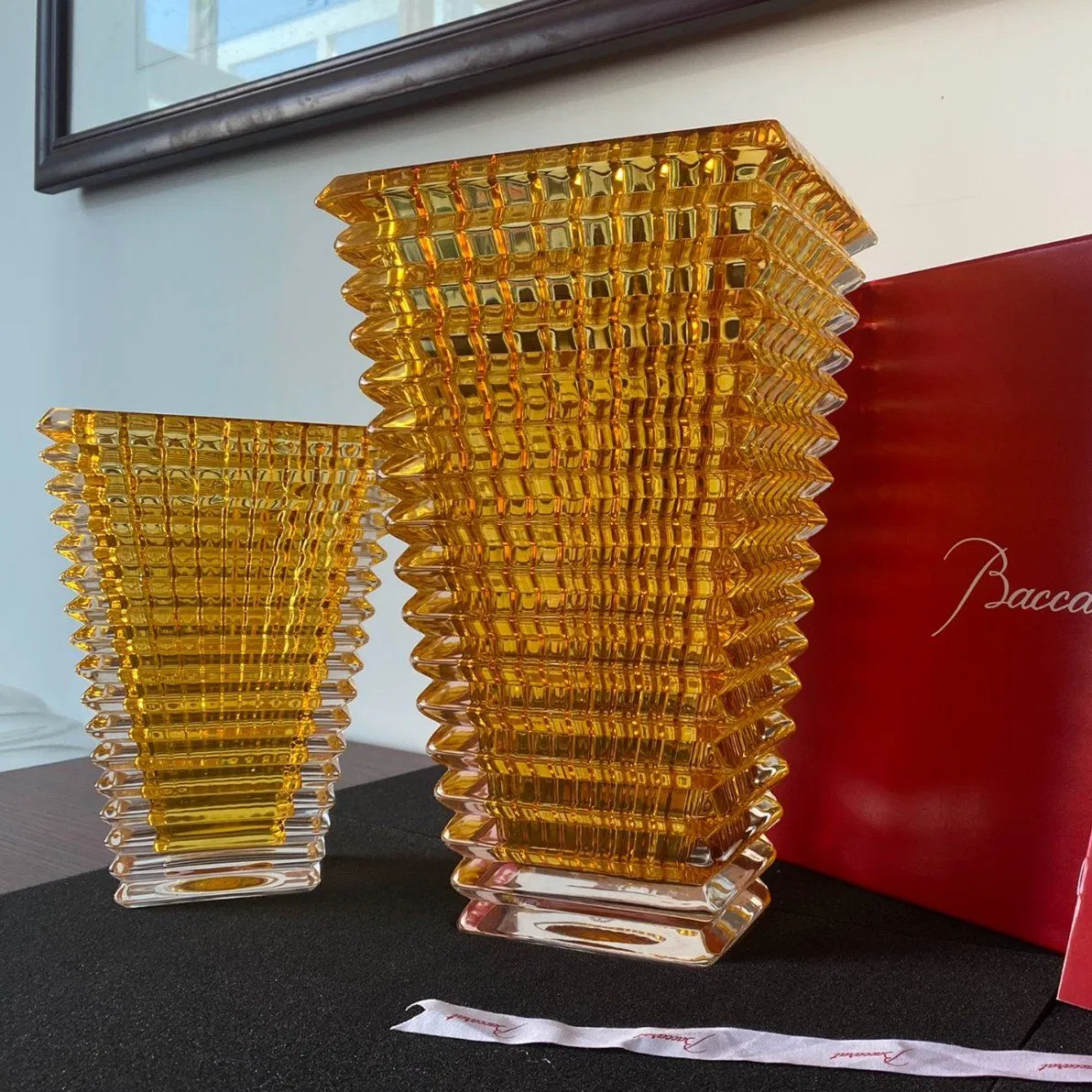 France Baccarats Premier Crystal Bottle High Quality Flower Vase with Original Logo and Gift Box for Home Decor