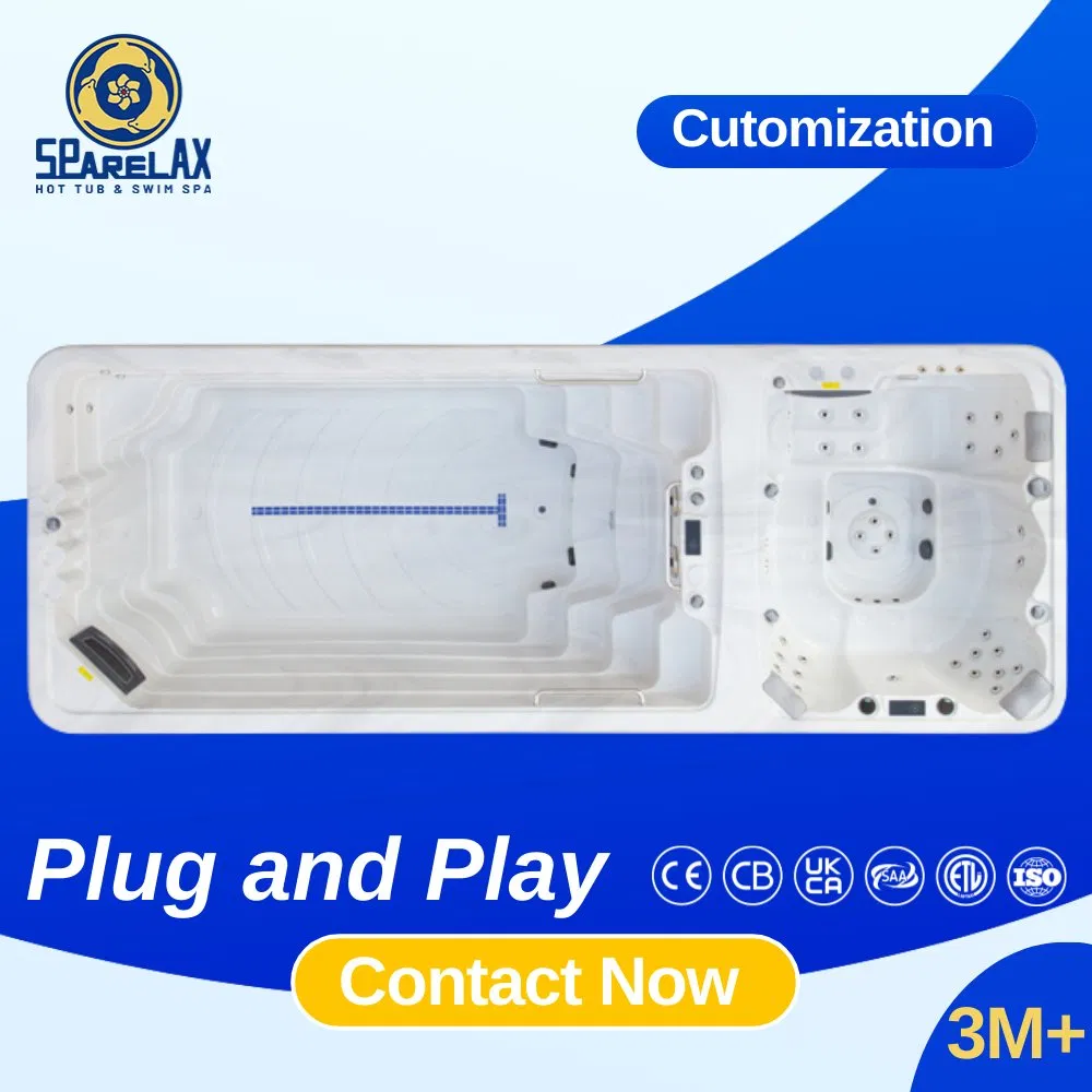 SPA Swim Against Current Jet System Swimming Pool with Hot Tub Massage