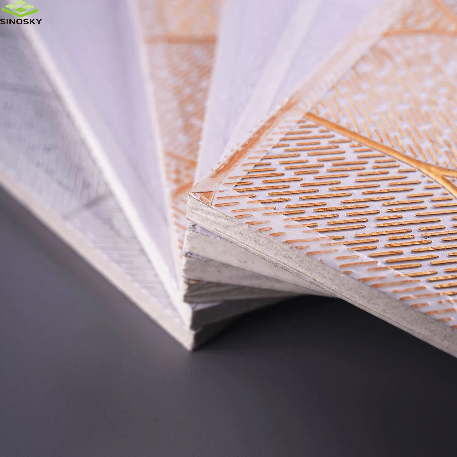 60*60 White Laminated PVC Gypsum Ceiling