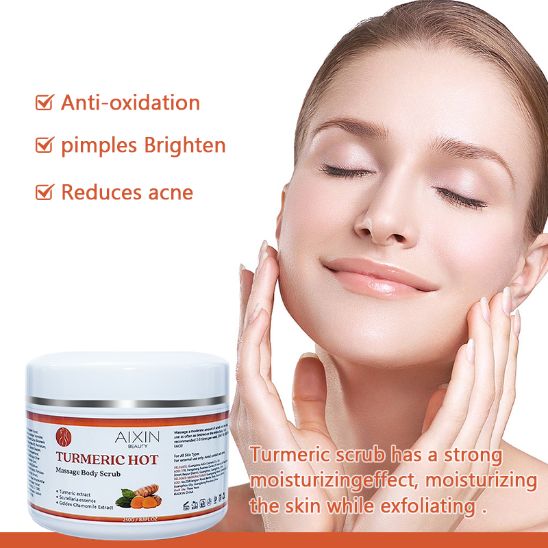Beauty Cosmetics Skin Care Exfoliating Whitening Turmeric Hot Massage Body Scrub