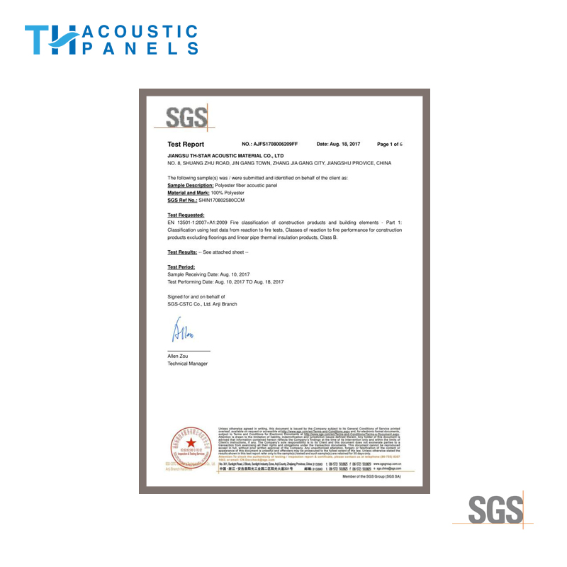 9mm Environmental Friendly Polyester Fiber Decorative Acoustic Panel for Cinema