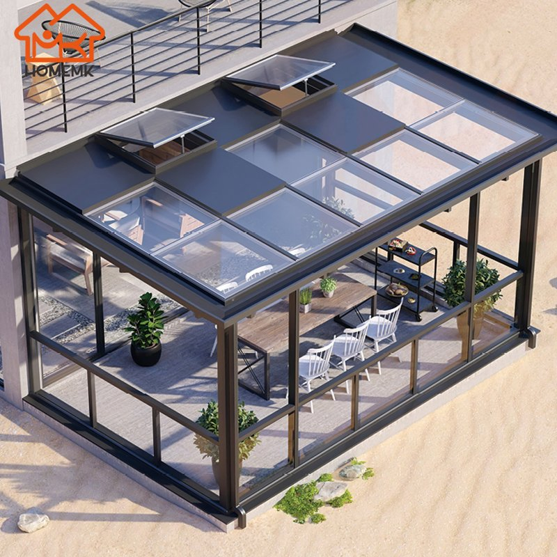 Garden Glass Sunrooms Glass House Thermal Break Aluminum Sliding Doors