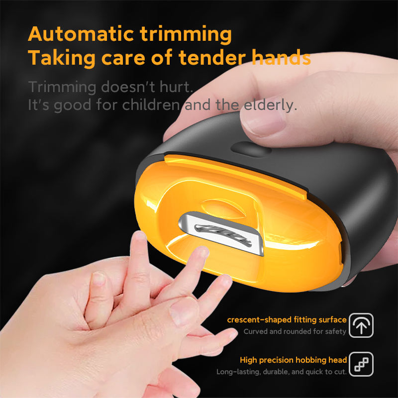 Mini Electric Nail Clippers with Long Battery Life for Trimming Baby and Elderly Nails, Safe and Sharpening, USB Charging Manicure Tool