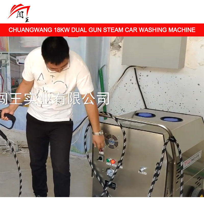 Double Gun Steam Car Washing Machine, 10 Seconds of Steam Output, Efficient Cleaning Without Waiting!