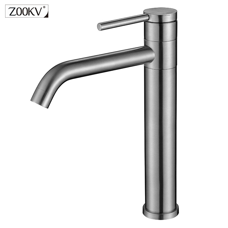 Taller Lavatory Brass Faucet Mixer Fixture Plumbing with Matte Black Finishing Bathroom Matte Black Sink Faucet