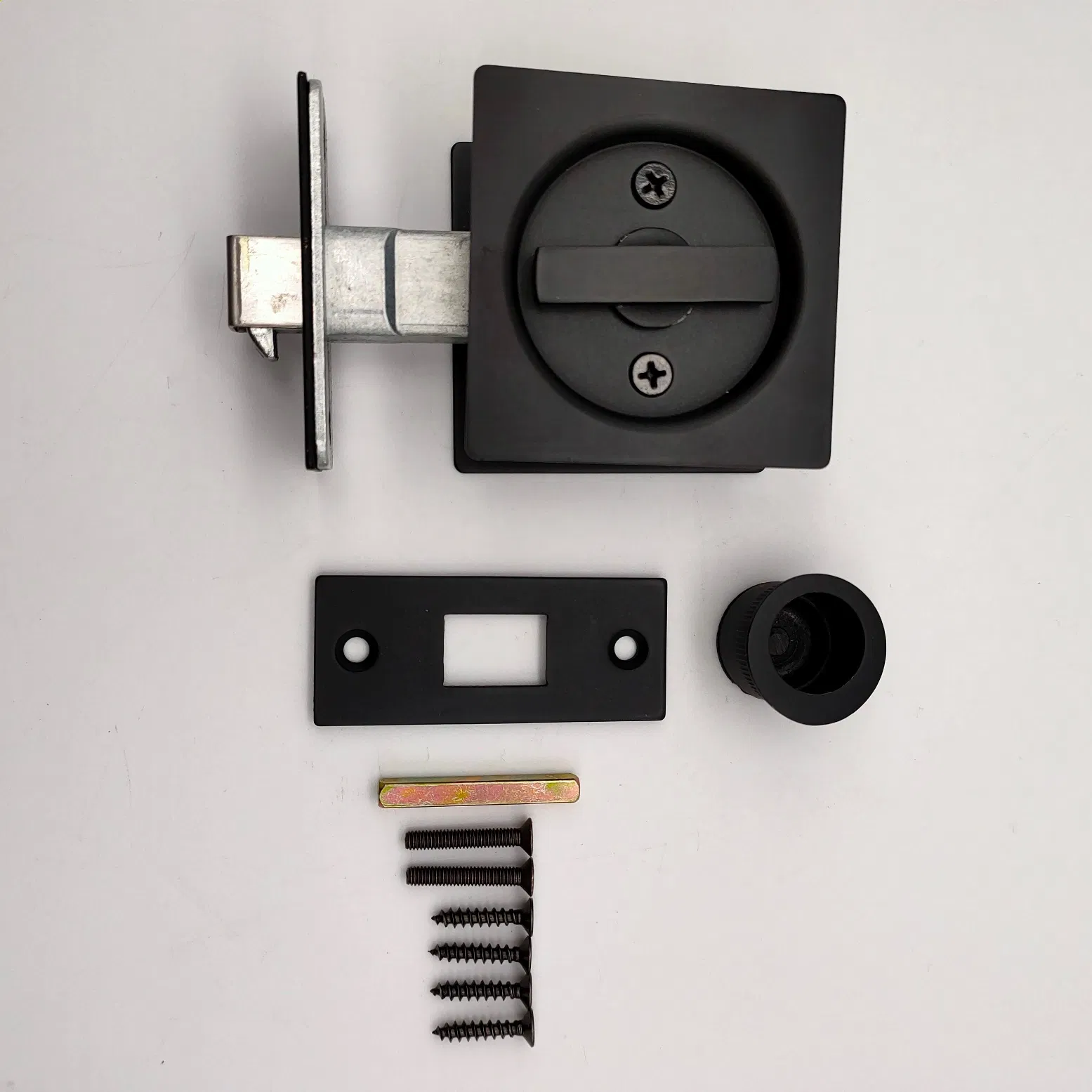 304 Stainless Steel Round Cavity Privacy Wooden Pocket Sliding Doors Lock