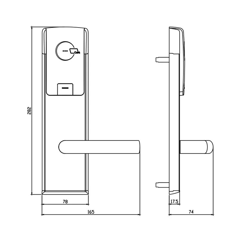 Electronic Security Us Mortse Smart RFID Key Card Hotel Door Lock with Management Software System Price
